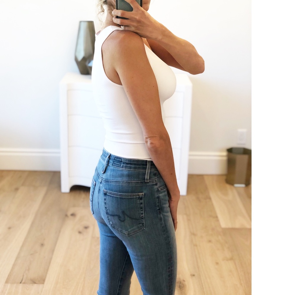 AUSTIN White Seamless Ribbed Tank - Picture 5 of 7